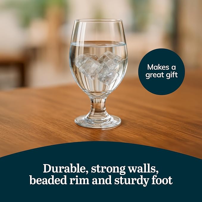 Libbey 14 Oz Perception Banquet Goblet Glasses, Elegant Iced Tea Stemware Glasses, Versatile Goblets Glassware Set of 12 for Cocktails, Wines and More - Image 5