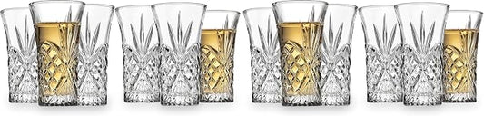 Godinger Shot Glasses, Shot Drinking Glasses, Glass Shooters, Set of 6 (Pack of 2) by Godinger