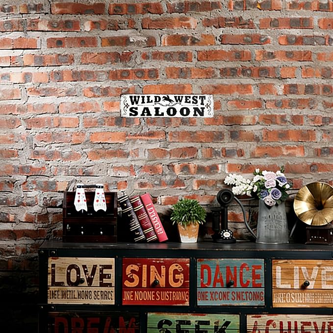 Saloon Sign Western Decor Retro Metal Sign Home Man Cave Garage Bar 4×16 Inches For Home Kitchen Cafe Club - Image 3