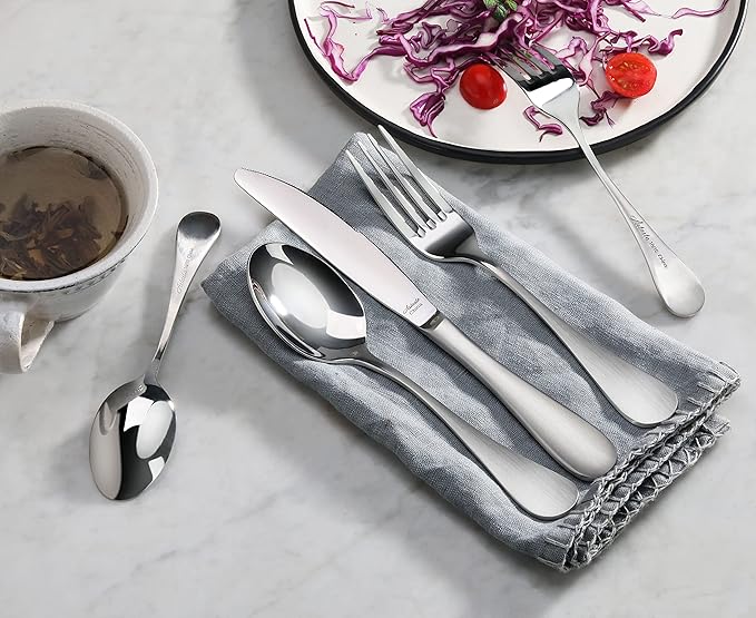 Artaste 1029147 Rain 18/10 Stainless Steel Flatware 20-Piece Set, Matte Finish Handle