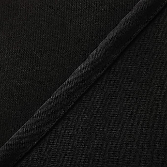 Hiasan Black Valance Curtains Blackout Rod Pocket Window Curtain Valances for Kitchen, 42 x 12 Inches Length, 1 Panel - Image 4
