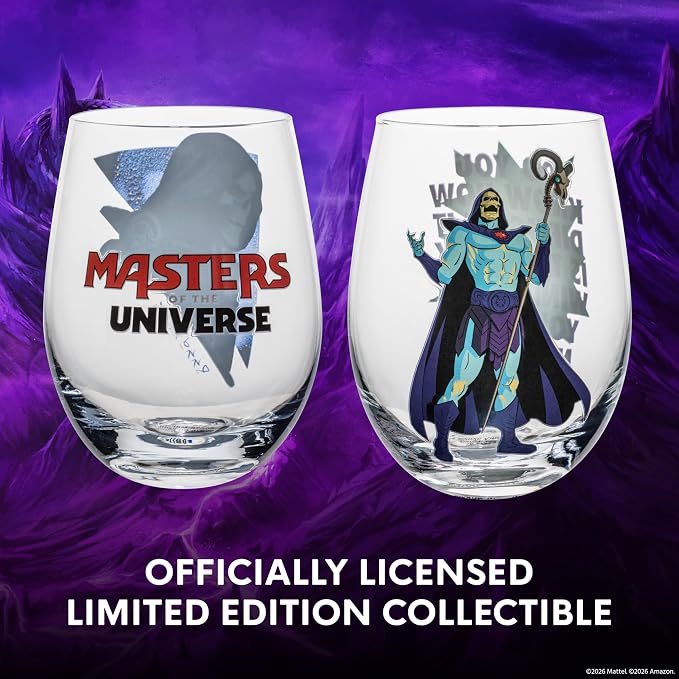 Dragon Glassware x Masters of the Universe Skeletor Wine Glasses, 18 oz | Stemless Wine Glasses Set of 2; MOTU Wine Glass Tumblers; Official Masters of the Universe 2026 Movie Merch - Image 5