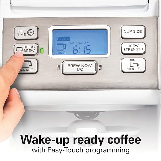 Hamilton Beach FlexBrew Trio 2-Way Coffee Maker, Compatible with K-Cup Pods or Grounds, Combo, Single Serve & Full 12 Cup Coffee Pot, White, Fast Brewing, Removeable Reservoir - Image 6