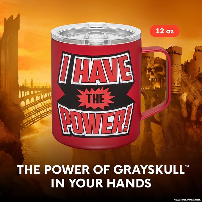 Dragon Glassware x Masters of the Universe Camp Mug 12oz - I Have The Power | Insulated Stainless Steel Mug for Coffee, Tea, Matcha, Hot Beverages; Official Masters of the Universe 2026 Movie Mug - Image 2