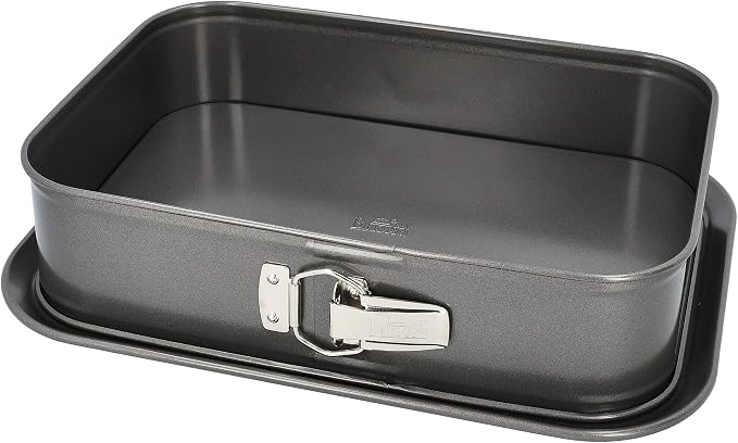 RBV Birkmann Easy Baking 34 x 23.5 cm Square Springform Cake Tin, Carbon Steel by RBV+Birkmann