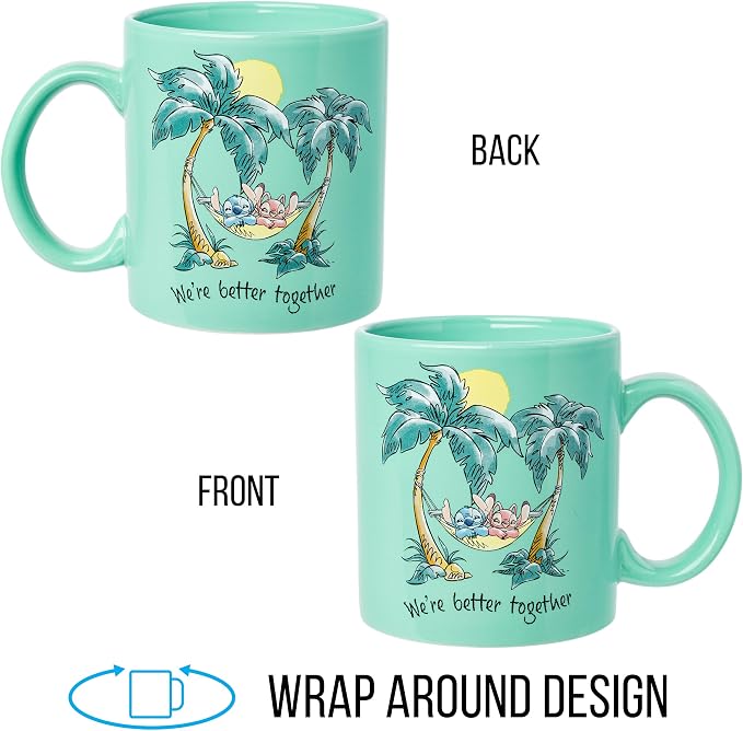 Silver Buffalo Disney Lilo and Stitch Better Together, Ceramic Mug, 20oz | Angel, We're, 0.59 Liters - Image 5