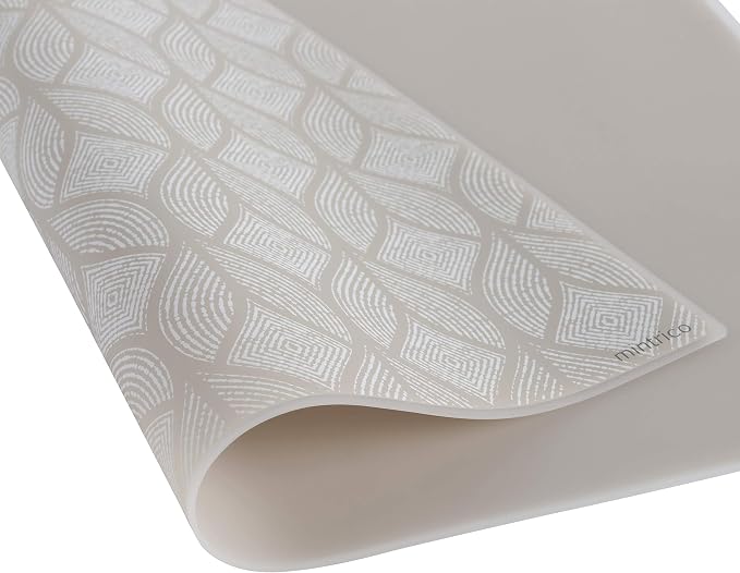 Mintrico placemat for Dining Table Set of 2 Silicone Heat Resistant Non Slip (2, Leaf) … - Image 3