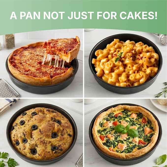 RFAQK 8-Inch Round Cake Pan Set of 3, Nonstick Baking Cake Pans with 50 Pieces Parchment Paper, Dishwasher Safe | Non-Stick, Dishwasher Safe, Oven Safe and Rust Resistant - Image 6