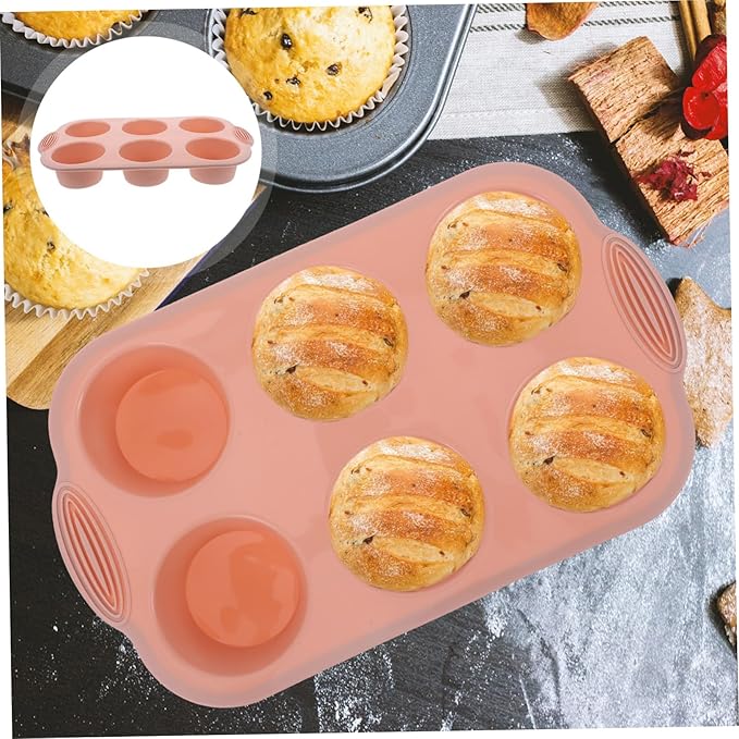 Reusable Silicone Muffin Pan Bakeware Mold High Temperature Resistant Nonstick Cupcake Baking Tray for Oven Multipurpose Cake and Bread Baking Tool in Nordic