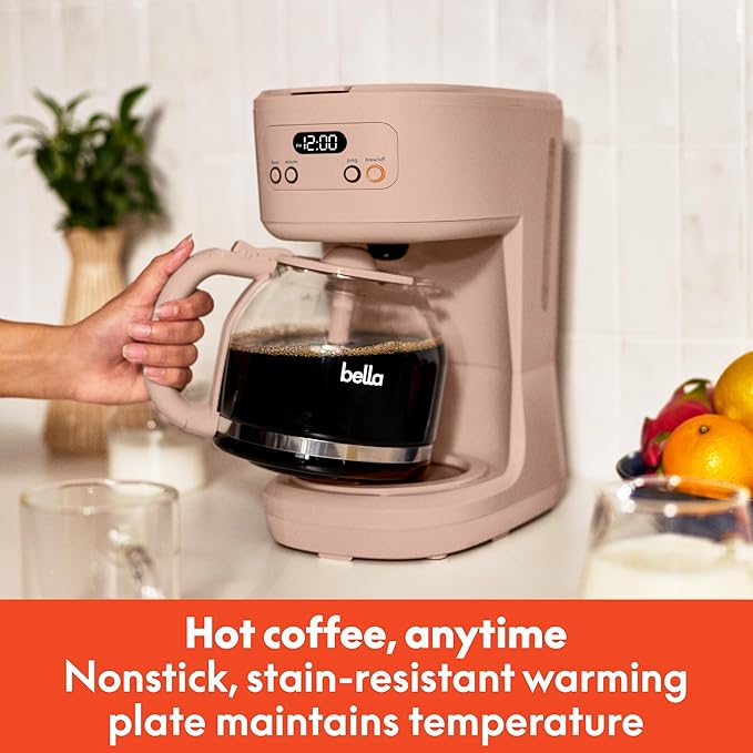 BREW 12-Cup Programmable Coffee Maker with No-Drip Glass Carafe, Blossom - Image 3