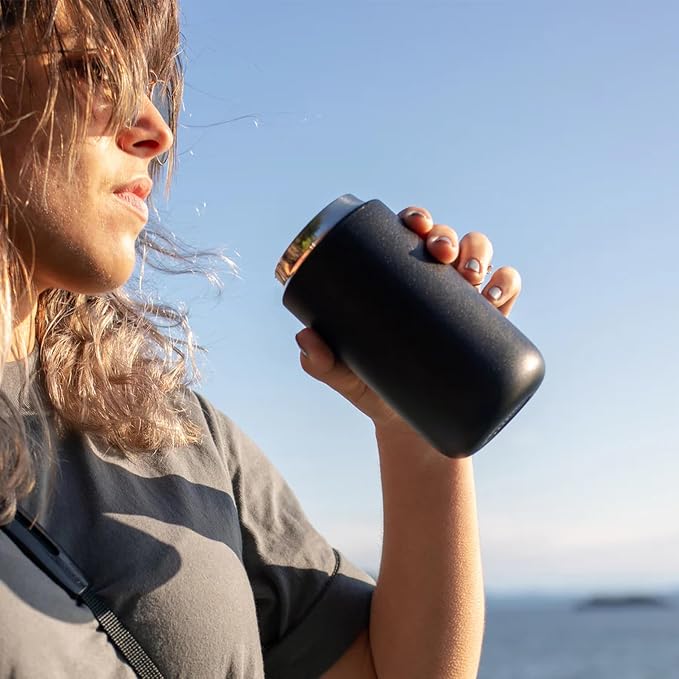 Fellow 12 oz Carter Move Travel Mug - Vacuum-Insulated Stainless Steel Travel Coffee Mug - Coffee Tumbler with Ceramic Interior and Splash Guard - Matte Black | Insulated Coffee Cup, Stainless Steel Tumbler, Coffee Travel Mug, Cold 24h, Dishwasher Safe... - Image 2
