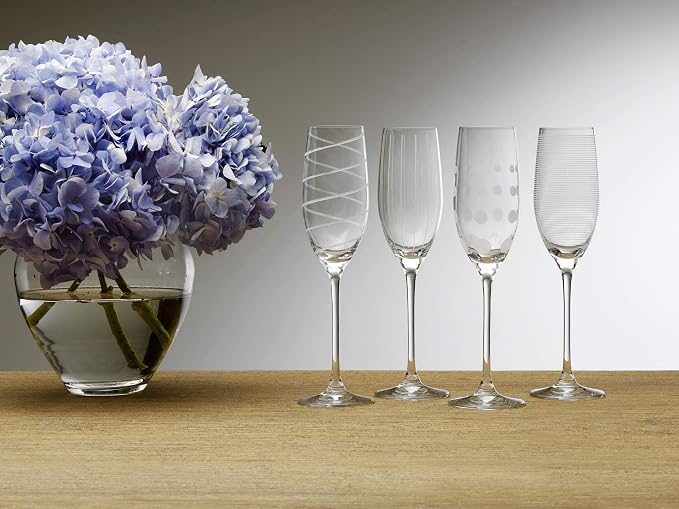 Mikasa Crystal Cheers Champagne Flutes, Set of 4, 8 fluid ounces - Image 4