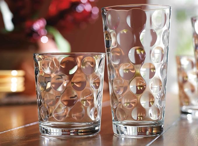 Home Essentials & Beyond Glassware Drinking Glasses Set Of 8 4 Highball (17 oz.) Kitchen Glasses | 4 (13 oz.) Rocks Glass Cups for Water, Juice and Cocktails. - Image 5