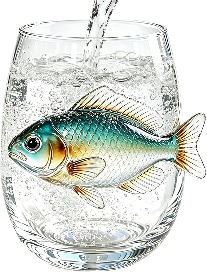 3D Marine Animal Artisan Glassware Collection Wine Glasses (C) | Stemless Coastal Themed, Handcrafted Marine Animal Glassware, 3D Sea Animal Glass Cup, for Juice Cocktail Soda Beer by Unknown