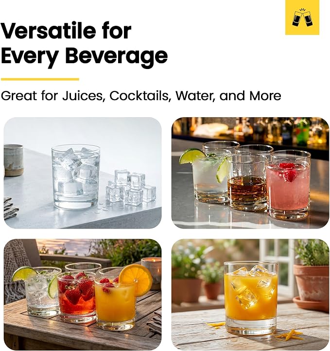 LEMONSODA Premium Highball 12oz/15oz Glass Sets - Elegant Tom Collins Glasses - Tall Water Drinking Glasses - Bar Glassware for Mojito, Whiskey, Cocktail (10oz, Set of 72) - Image 6
