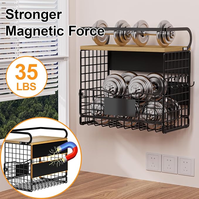 Magneitc Shelf for Fridge,Fruit Vegetable Potato & Onion Organizers Storage Basket Bins,Magnetic Spice Rack for Refrigerator & Kitchen Countertop,Pantry and Cabinet - Image 3