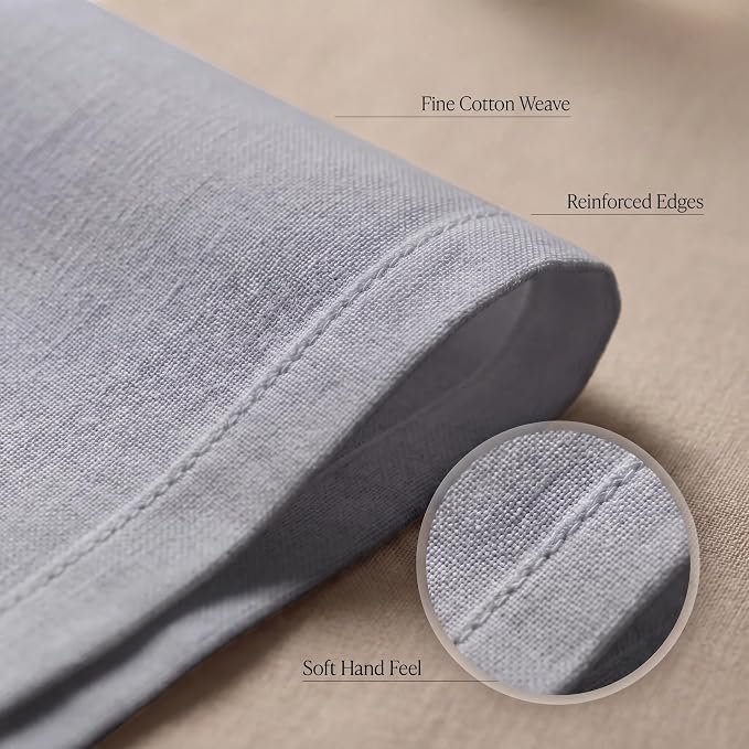 Urban Villa Cloth Napkins Cotton 20x20 (Set of 12) Gray - Image 5