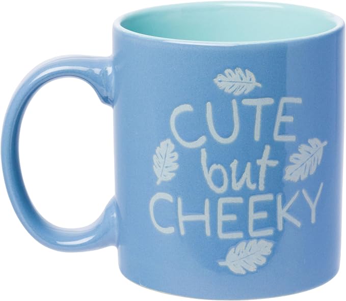 Silver Buffalo Disney Lilo and Stitch, Wax Resist Ceramic Pottery Mug, 20oz | Sitting Tropical Leaves, Cute But Cheeky, Etched Engraved, 0.59 Liters - Image 2
