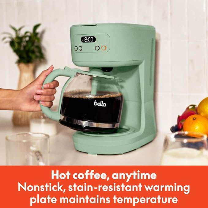 BREW 12-Cup Programmable Coffee Maker with No-Drip Glass Carafe, Seaglass - Image 3
