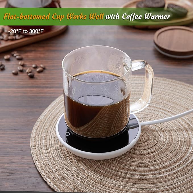 DRASTAR Glass Coffee Mugs,Clear Coffee Cups, Coffee Mug with Acacia Wood Lid, Tea Glass Cups with Handles, Large Coffee Mug Set of 2, Glass Coffee Cups for Latte, Espresso, Tea (2, 16 oz) - Image 3