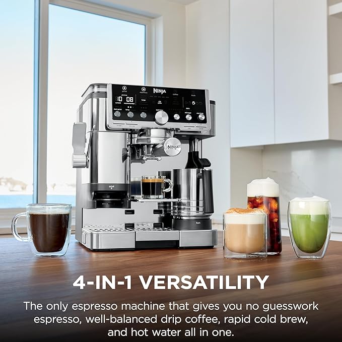Ninja Luxe Café Pro Series, Espresso, Cold Brew, Hot Water, ES701 | Drip Coffee, Integrated Tamper, Built-in Grinder, Hands-Free Frother for Cappuccinos, Lattes, Americanos, Dairy or Non-Dairy - Image 3