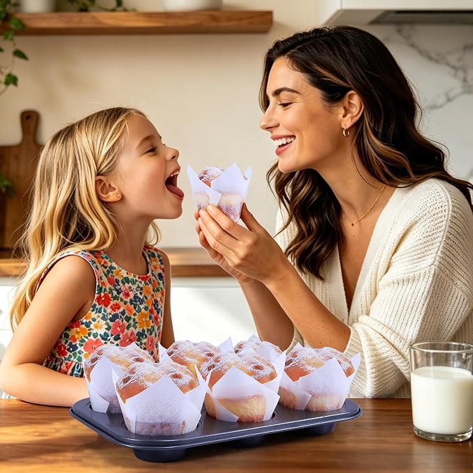 Caperci White Parchment Paper Tulip Cupcake Muffin Liners - European Non-stick Paper Baking Cups Cupacke Wrappers for Party, Wedding, Christmas, Birthday (150pcs) - Image 7
