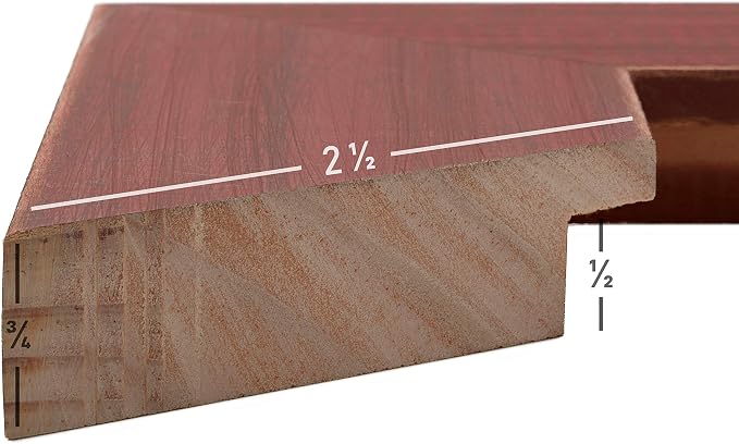 Craig Frames Jasper Wide Picture Frame, 4 x 6 Inch, Country Weathered Red - Image 4
