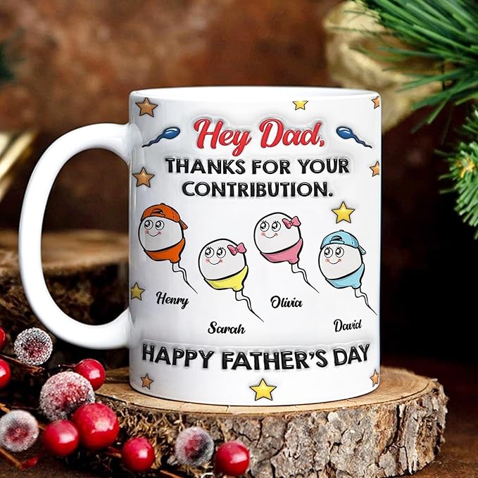 LOVELYPOD Custom Dad Mug with Kids Names, Fathers Day Mugs, Dad Gifts from Daughter Son, Fathers Day Presents, Personalized Coffee Cup, Custom Papa Gifts - Image 2