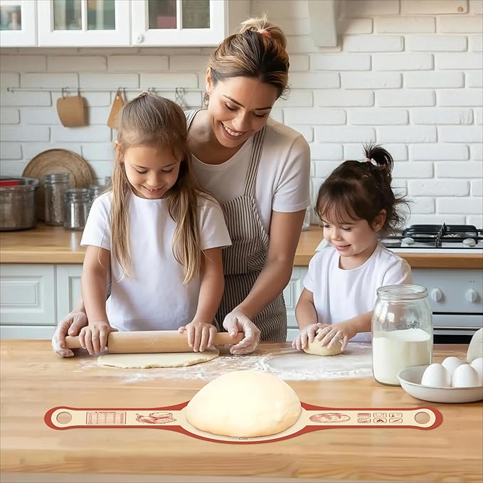 Silicone Bread Sling for Dutch Oven, 2 PCS Non-Stick Reusable Bread Baking Mats with Long Handles, Seamless Design Easy to Transfer Sourdough Sling Silicone Sourdough Sling Dough (Round/Oval Red)