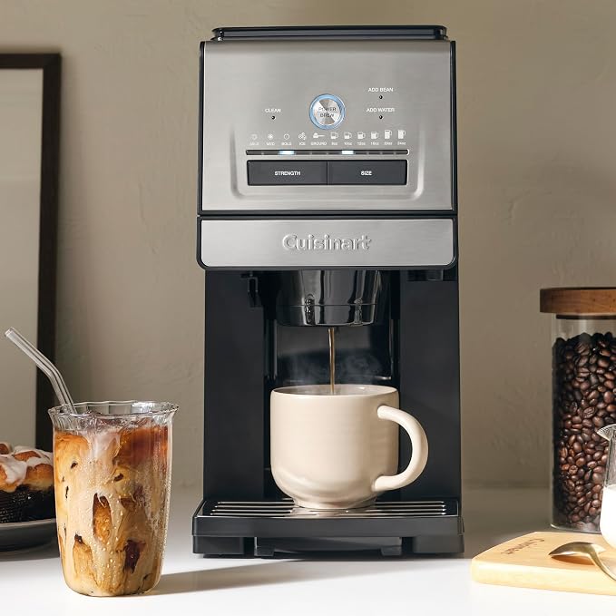 Cuisinart Coffee Maker, Grind and Brew Single Serve Coffee Maker, 6 Cup Sizes, Built-in Stainless Steel Burr Mill, Adjustable Strength, Grind Control and Over Ice Feature, Easy Cleaning, DGB-30 - Image 2