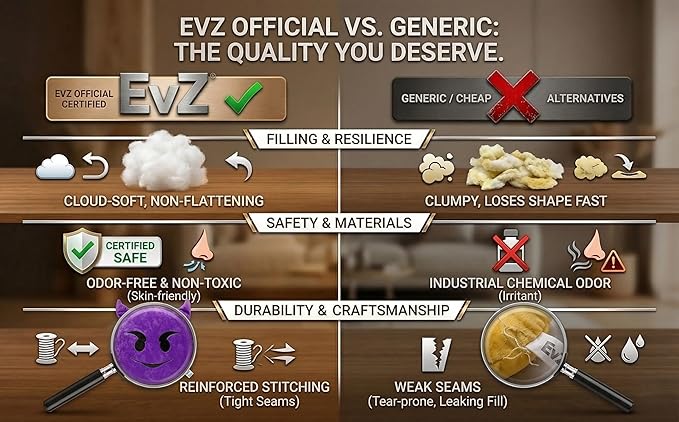 EvZ Official Certified Devil Emoji Pillow - 32cm Large Soft Plush Purple Imp Emoticon Cushion - Unique Horned Decorative Stuffed Toy for Halloween, Gaming Room (Purple) - Image 5