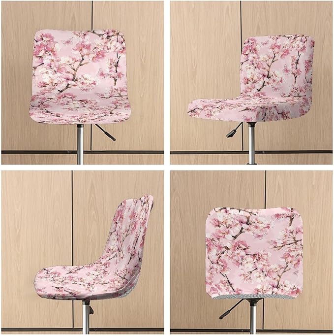 Cherry Blossom Bar Stool Seat Covers, Washable Removable Bar Stool Chair Covers Counter Height Chairs Covers Swivel Barstool Covers Daily Decor - Image 6