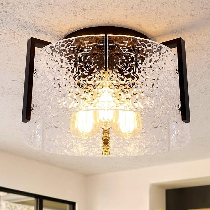 Bektas Semi Flush Mount Ceiling Light, Hallway Light Fixture,Entryway Light,Modern Bedroom Lampe,Metal Light Fixtures,Lighting Fixture Flush Mount for Kitchen Bathroom Dining Room ETL Listed by Bektas