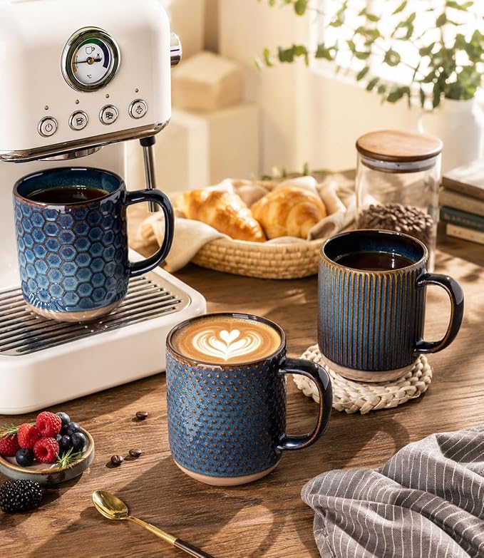 GBhome 16oz Coffee Mugs Set of 6, Large Stoneware Coffee Mugs, Dishwasher & Microwave Safe - Image 5