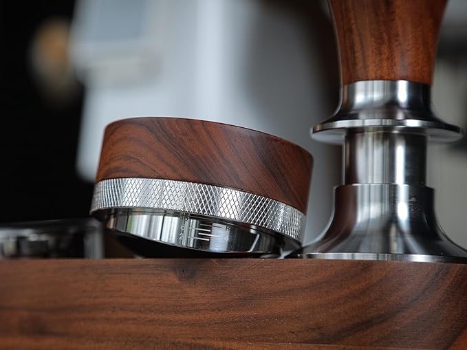 58mm Espresso Kit for Breville Dual Boiler, Oracle, Jet – Rosewood Bottomless Portafilter, Spring-Loaded Tamper, Adjustable Coffee Leveler, Wooden Tamping Station Organizer & Knock Box
