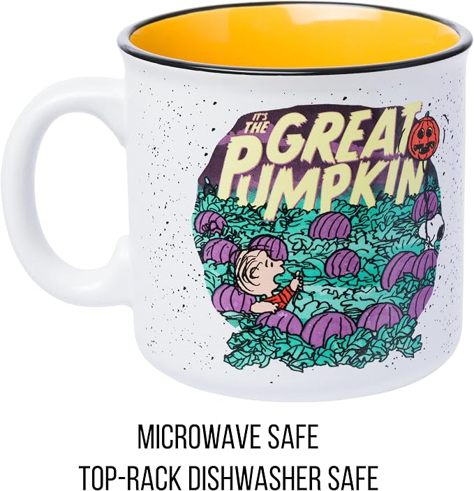 Silver Buffalo Peanuts Great Pumpkin Snoopy Quote, Ceramic Camper Mug, 20oz | It’s the, Linus, 0.59 Liters - Image 3