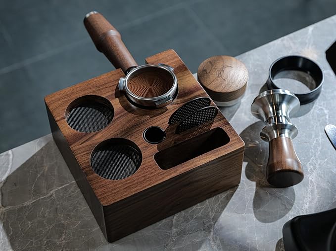 54mm Espresso Accessories Tamper Set For Breville Machines Includes Calibrated Tamper, Bottomless Portafilter, Tamping Station, Distribution Tool and WDT Tool