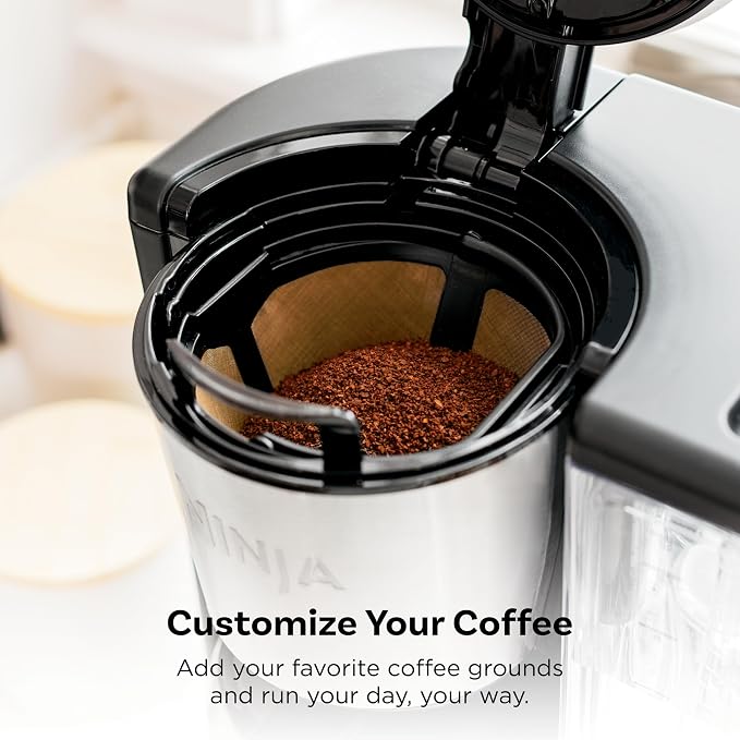 Ninja Fresh Brew Coffee Maker, 14 Cup Glass Carafe, Stainless Steel, CE451 | Programmable, Classic & Rich brew, 70-oz. Removable Water Reservoir, Small Batch, 24-hr Delay Brew, Adjustable Warming Plate - Image 2