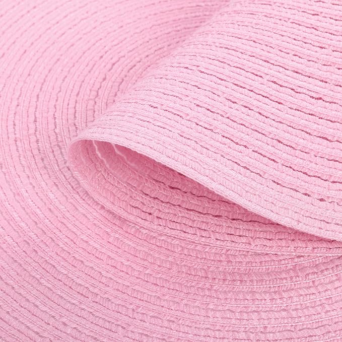 SHACOS Round Braided Placemats Set of 4 Washable 15 inch Round Table Mats for Dining Table Place Mats Home Wedding Party Decor (Pink, 4) - Image 3