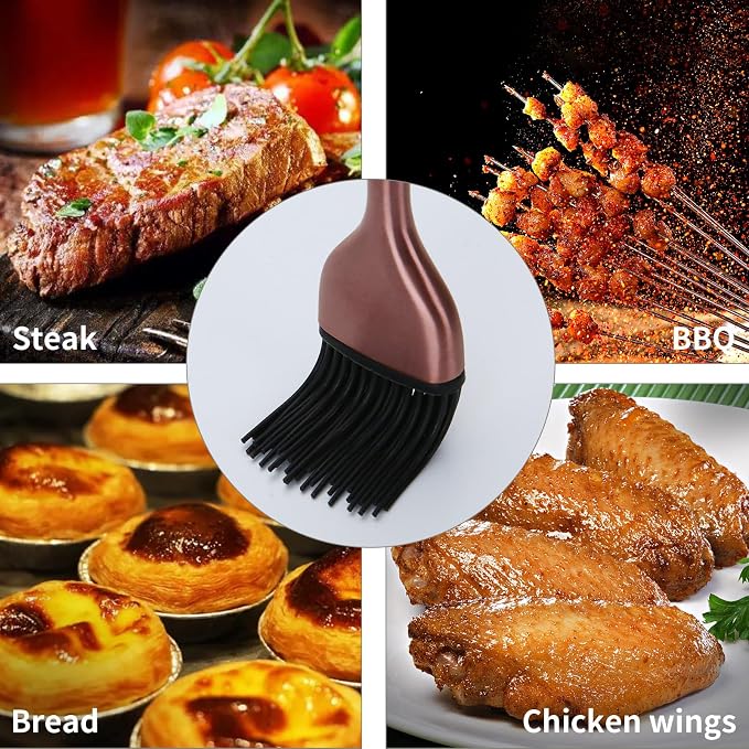DOCBLACK Baking Sheet with Wire Rack and Silicone Pastry Basting Brush Set, Stainless Steel Cookie Sheet Baking Tray & Cooling Rack &Silicone Food Brush for Cooking and Oven, Dishwasher Safe -RoseGold - Image 6