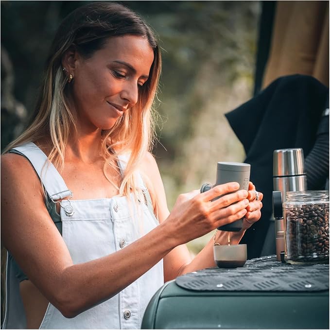 Espresso Machine for Outdoor Compatible Ground Coffee, Portable Coffee Maker,(Gray Olive) - Image 5