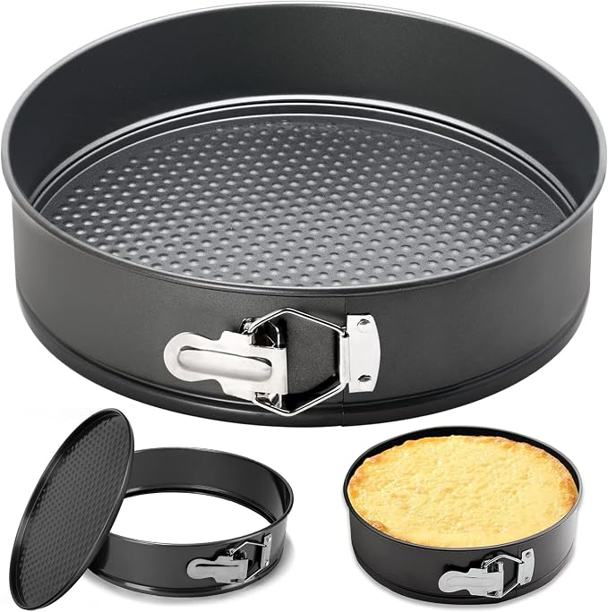 10 Inch Springform Pan Round Non Stick Cheesecake Pan Durable Baking Cake Pans with Removable Bottom Cake Molds for Baking by Yetthpowr