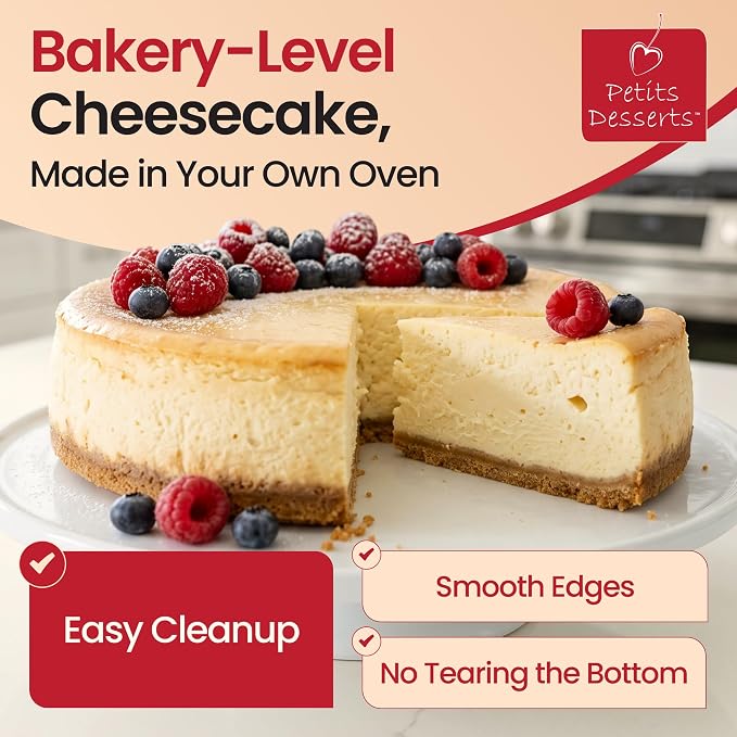 Cheesecake Pan and Springform Cake Pan Set - 4, 7, 9 and 11 in, NONSTICK | with CAKE SLICER and TESTER; INSTANT POT – Compatible; Easy-open Latches for Cheesecakes, Layer Cakes, Quiches; for Gifting - Image 4