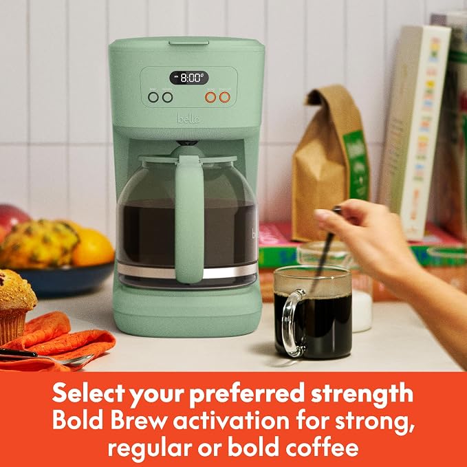 BREW 12-Cup Programmable Coffee Maker with No-Drip Glass Carafe, Seaglass - Image 5