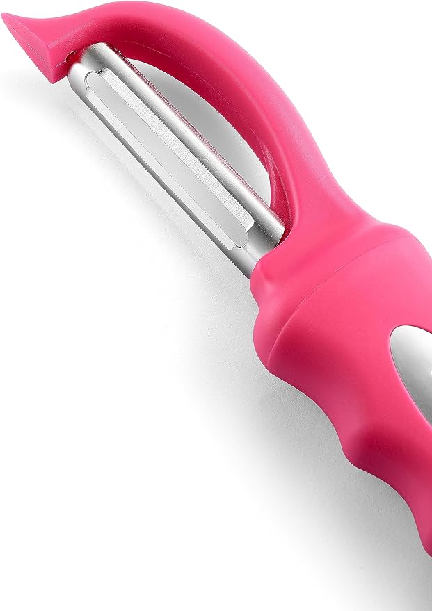 Spring Chef Swivel Vegetable Peeler for Kitchen w/Soft Grip Handle, Pink | Premium Potato Peeler w/ Ultra Sharp Stainless Steel Blades, Multifunctional Veggie Peeler for Apple, Carrot, Cucumber, Fruit - Image 7