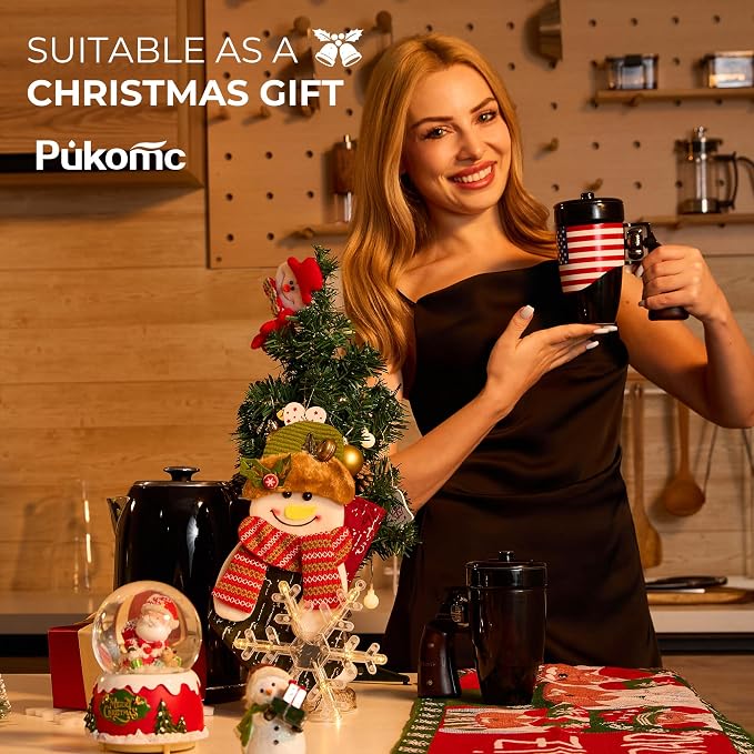 Pukomc Novelty Ceramic Coffee Mug, Birthday Gifts for Men and Women, fathers gifts, Coffee Mugs for Men (16OZ) (Black & Flag) - Image 7