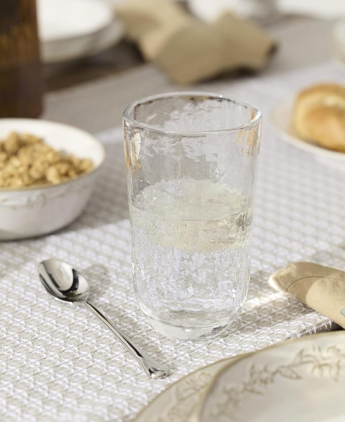 Lenox Homespun Clear Tall Highball Glasses, 20oz, Set of 4 | dishwasher safe | classic tall design | everyday drinkware for gatherings | 6 inch, 20oz, gift for women - Image 6