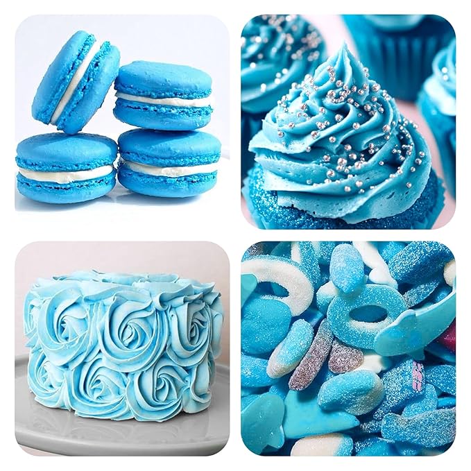 Blue Gel Food Coloring - Pandalab 2 Ounce High Concentrated Food Dye for Baking, Cake, Cookie, Fondant, Icing, Easter Egg, Macaron, DIY Slime (60ml)
