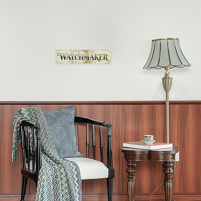 Watchmaker Sign Retro Store Tin Sign Vintage Metal Decorations 4×16 Inches Gifts For Handicraft Lovers - Image 5