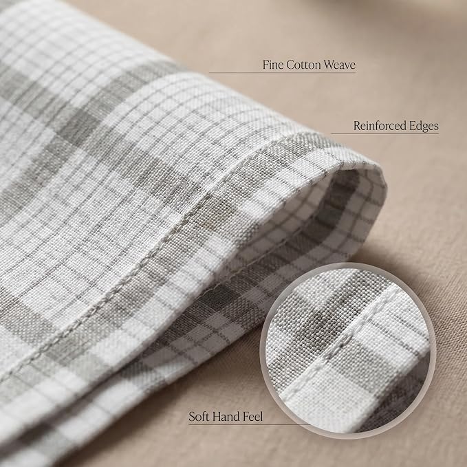 Urban Villa Cloth Napkins Cotton 20x20 (Set of 12) Tiny Checks - Image 5